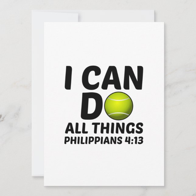 TARJETA FESTIVA PUEDO HACER TODAS LAS COSAS TENIS DIVERTIDO (Anverso)