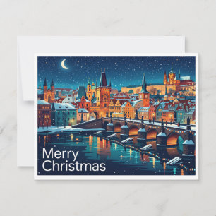 Tarjeta Festiva Puente Carlos Praga República Checa