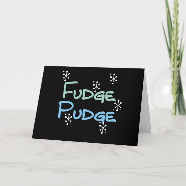 Tarjeta Festiva Puente de Fudge de vacaciones (Anverso)