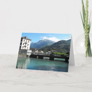 Tarjeta Festiva Puente en Interlaken, Suiza
