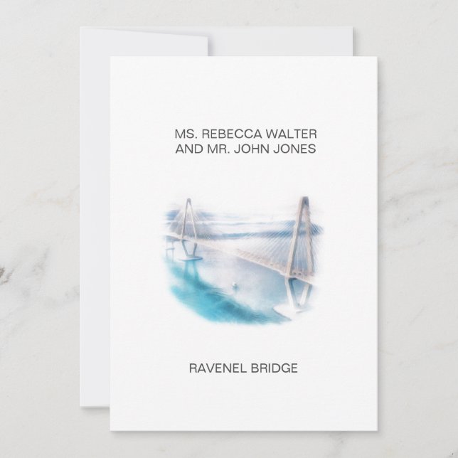 Tarjeta Festiva Puente Ravenel - Charleston (Anverso)