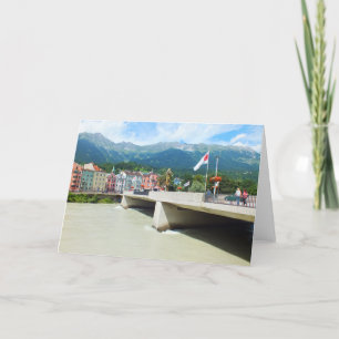 Tarjeta Festiva Puente sobre el River Inn