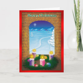 Tarjeta Festiva Puerta a los Navidades