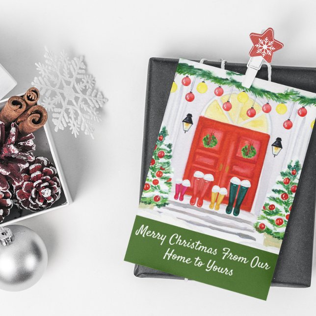Tarjeta Festiva Puerta de casa decorada con temática familiar (Subido por el creador)