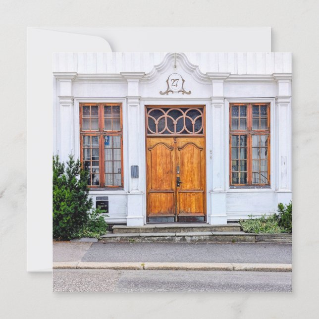 Tarjeta Festiva Puerta del Art Nouveau noruego (Anverso)