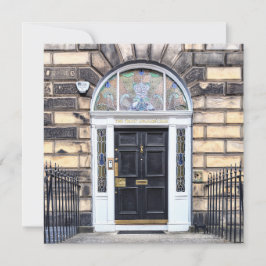 Tarjeta Festiva Puerta del club de los angloparos de Edimburgo