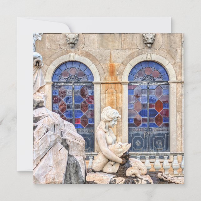 Tarjeta Festiva Puerta del Palacio de Portugal (Anverso)