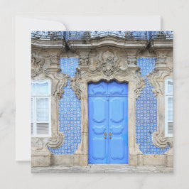 Tarjeta Festiva Puerta del Palacio de Portugal