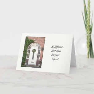 Tarjeta Festiva Puerta diferente: los Navidades usaron una nueva t