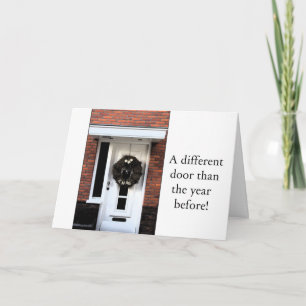 Tarjeta Festiva Puerta diferente: los Navidades usaron una nueva t