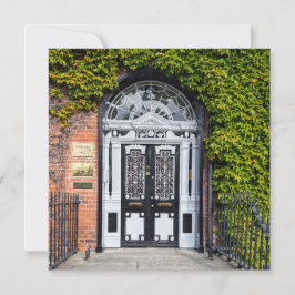 Tarjeta Festiva Puerta Georgiana de Dublín