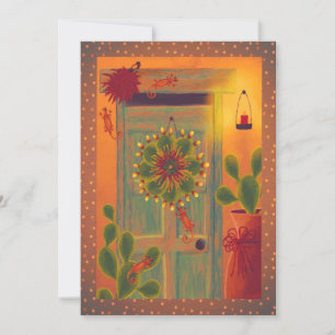 Tarjeta Festiva Puerta Personalizada del Suroeste