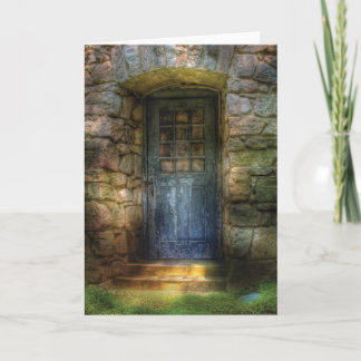 Tarjeta Festiva Puerta - Una puerta bastante antigua que lleva a u