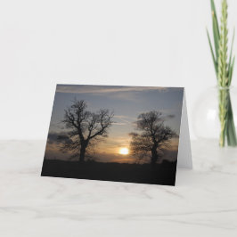 Tarjeta Festiva Puesta del sol de Lincolnshire