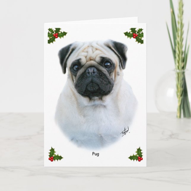 Tarjeta Festiva Pug 9Y383D-292 (Anverso)