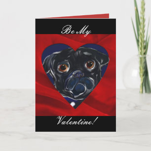 Tarjeta Festiva Pug Valentine