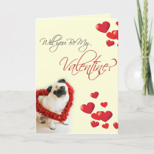 Tarjeta Festiva Pug Valentine