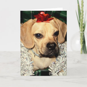 Tarjeta Festiva Puggle! Christmas Card
