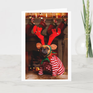 Tarjeta Festiva Puggle! Christmas Card