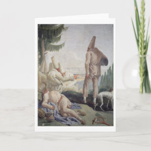 Tarjeta Festiva Pulcinella el día de fiesta