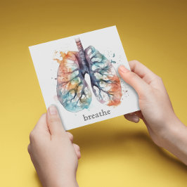 Tarjeta Festiva Pulmones, respirando como un personalizable de árb