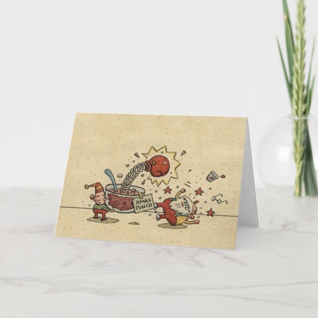 Tarjeta Festiva Punch de vacaciones (Anverso)