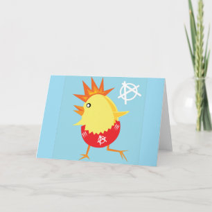 Tarjeta Festiva punk rock anarquía chisme de Pascua