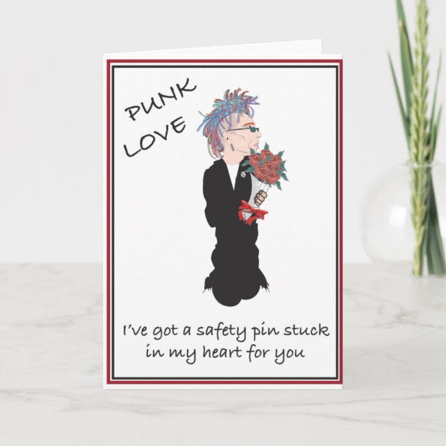 Tarjeta Festiva Punk Valentine (Anverso)