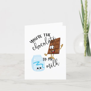 Tarjeta Festiva Punny Valentine Eres el chocolate a mi leche