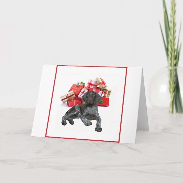 Tarjeta Festiva Puntero de Navidades Glossy Grizzly (Anverso)