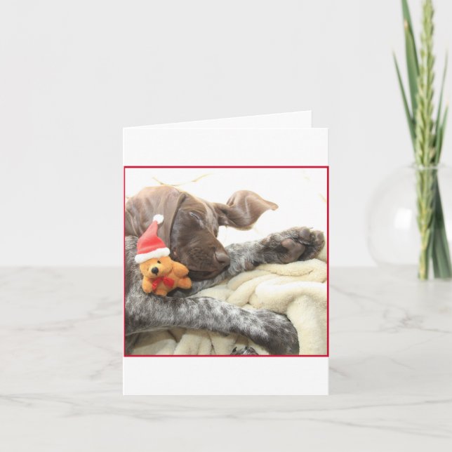 Tarjeta Festiva Puntero de Navidades Glossy Grizzly (Anverso)