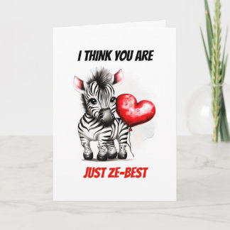 Tarjeta Festiva Punteros cebra | Usted es lo mejor de las ze