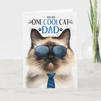 Tarjeta Festiva Punto de foco: Gato de Guay del Día del Padre Bali