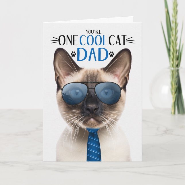 Tarjeta Festiva Punto de foco: gato siamés, primer gato de Guay, d (Anverso)