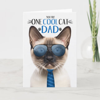 Tarjeta Festiva Punto de foco: gato siamés, primer gato de Guay, d