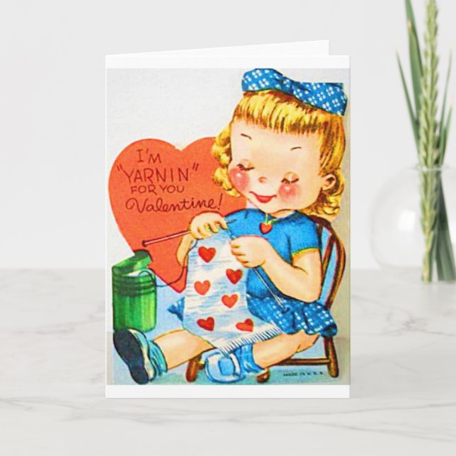 Tarjeta Festiva Punto de San Valentín de época (Anverso)