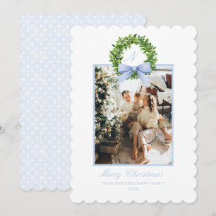 Tarjeta Festiva Punto Scallop Grandmillennial Costero del Sur