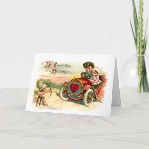 Tarjeta Festiva Puntos de la flecha del Cupid en los pares en