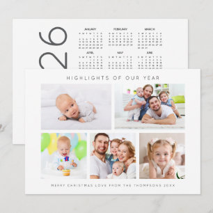 Tarjeta Festiva Puntos destacados del calendario de fotos de Navid
