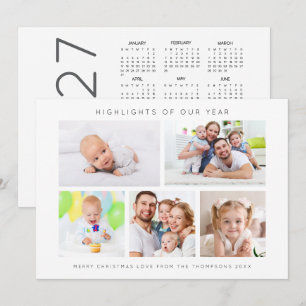 Tarjeta Festiva Puntos destacados del calendario de fotos del año