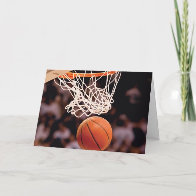 Tarjeta Festiva Puntuación del baloncesto (Anverso)