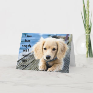 TARJETA FESTIVA PUPPY HA SIDO PESADO/AGRADABLE CON LOS NAVIDADES
