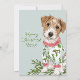 Tarjeta Festiva Puppy in Pajamas Blue Flat