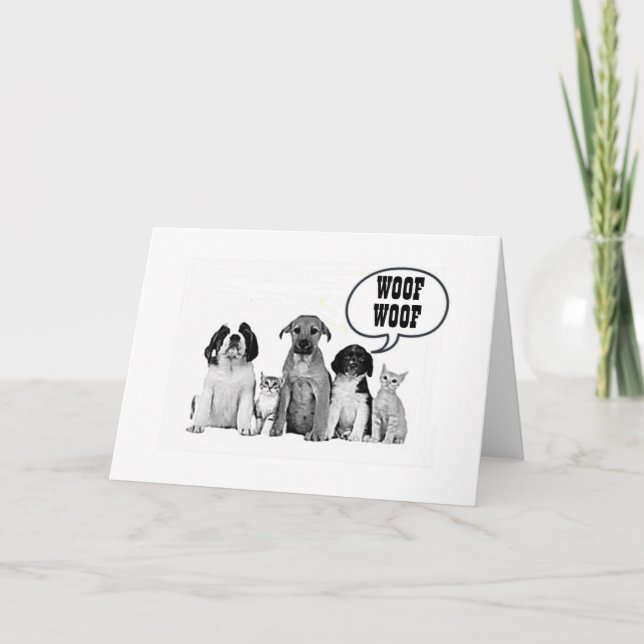 TARJETA FESTIVA PUPS DICEN **TENGAN UN DÍA MUY FELIZ DE AGRADECIMI (Anverso)