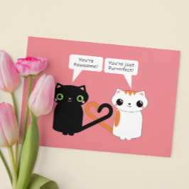 Tarjeta Festiva Purfect Pawsome Kitties Furever Love Card