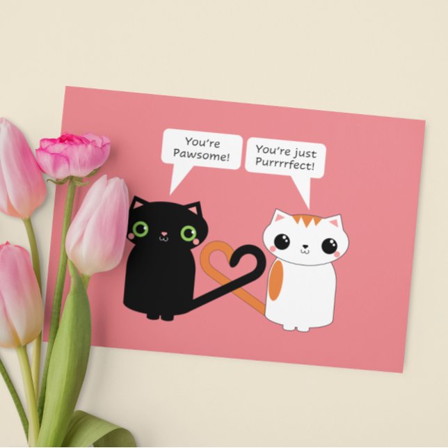 Tarjeta Festiva Purfect Pawsome Kitties Furever Love Card (Subido por el creador)