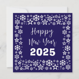 Tarjeta Festiva Purple white Square wish card with golden stars