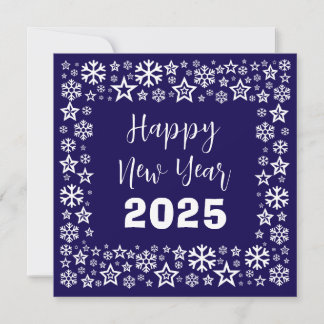 Tarjeta Festiva Purple white Square wish card with golden stars