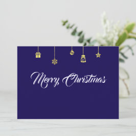 Tarjeta Festiva Purple wish card Merry Christmas