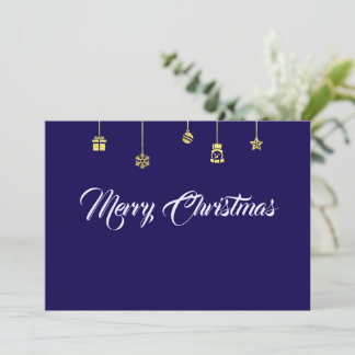 Tarjeta Festiva Purple wish card Merry Christmas